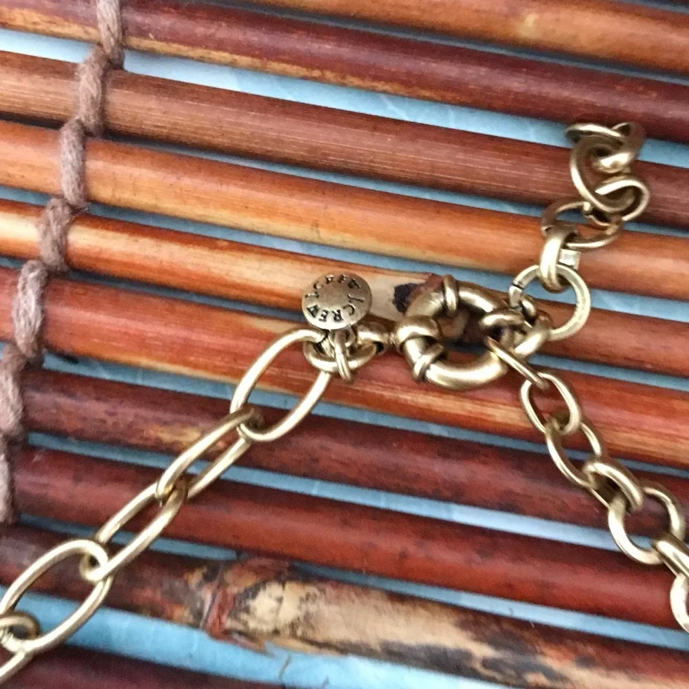 J. Crew Crystal  Rhinestone Flower Lattice Necklace